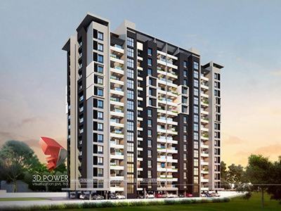 Agra-apartment-panoramic-virtual-walk-through3d-walkthrough-company-3d- model-architecture-evening-view